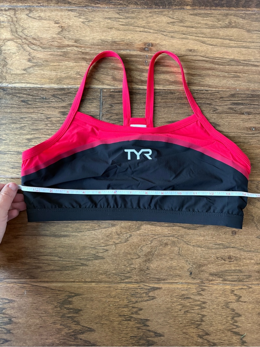 TYR Red and Black Racerback Sports Bra